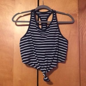 Aerie Blue and white striped tank top
